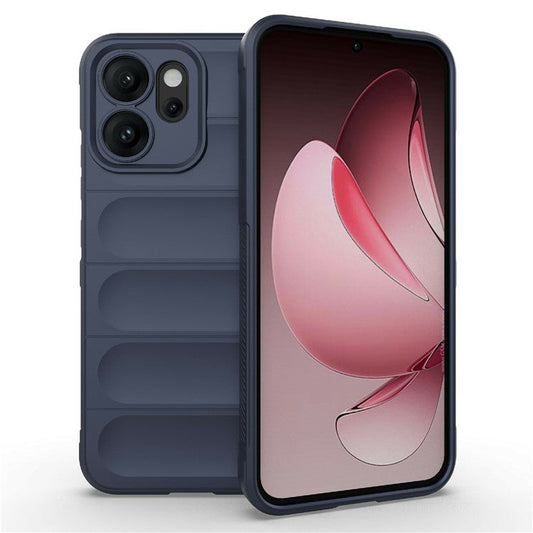 For Oppo Reno14 5G (Global) Case Anti-Drop Soft TPU Rugged Phone Back Cover - Dark Blue