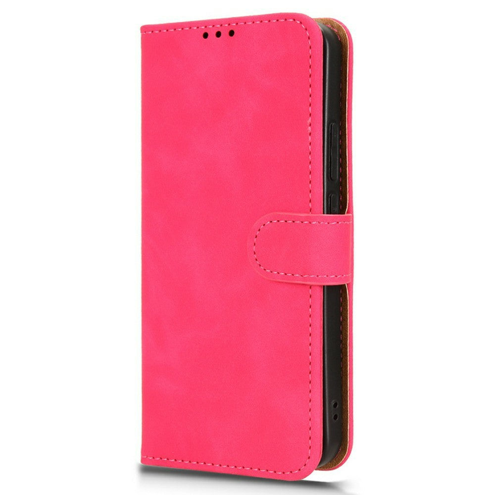 For Oppo Reno14 Pro 5G (Global) Leather Case Skin Feel Anti Drop Wallet Flip Phone Cover - Rose