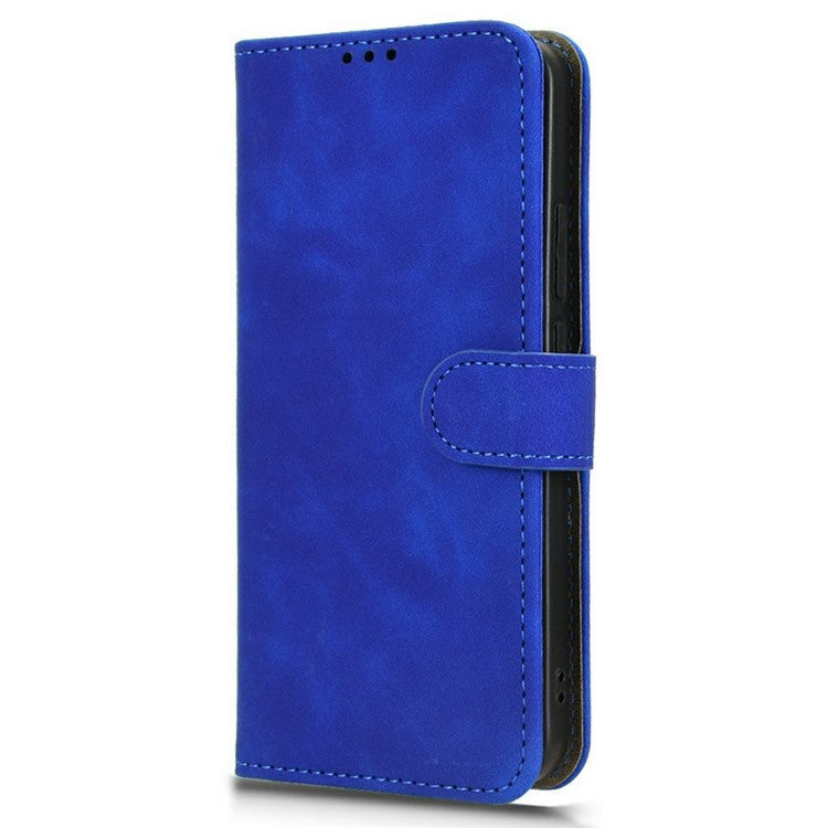 For Oppo Reno14 5G (Global) Leather Case Skin Feel Anti Drop Wallet Flip Phone Cover - Blue