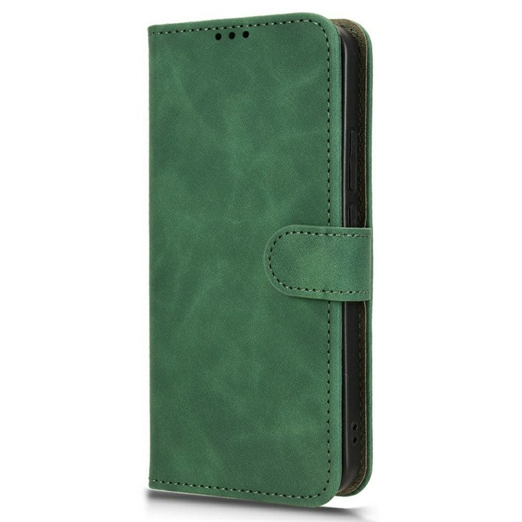 For Oppo Reno14 5G (Global) Leather Case Skin Feel Anti Drop Wallet Flip Phone Cover - Green