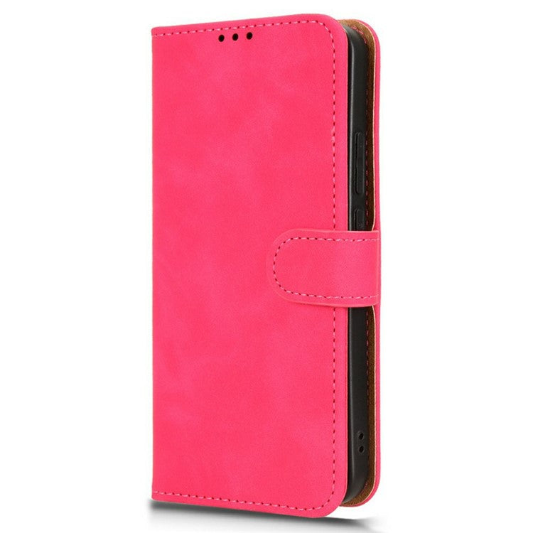 For Oppo Reno14 5G (Global) Leather Case Skin Feel Anti Drop Wallet Flip Phone Cover - Rose