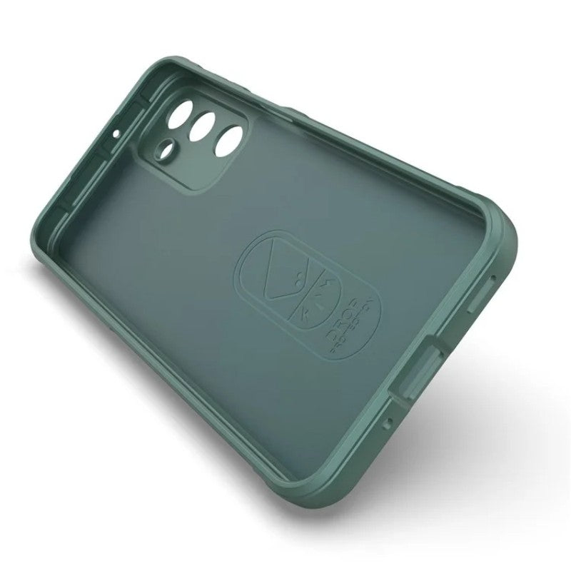 For Samsung Galaxy M16 5G TPU Case WANLONFENG HD Series Anti Slip Phone Cover with Tempered Glass - Army Green