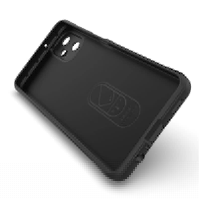 For Samsung Galaxy M06 5G / Galaxy F06 5G TPU Case WANLONFENG HD Series Anti Slip Phone Cover with Tempered Glass - Black
