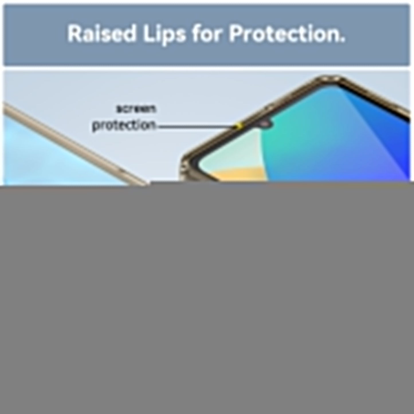 For Samsung Galaxy M06 5G Phone Case WANLONFENG XC Series TPU Acrylic Cover with Tempered Glass (Big Lens Hole) - Transparent Grey