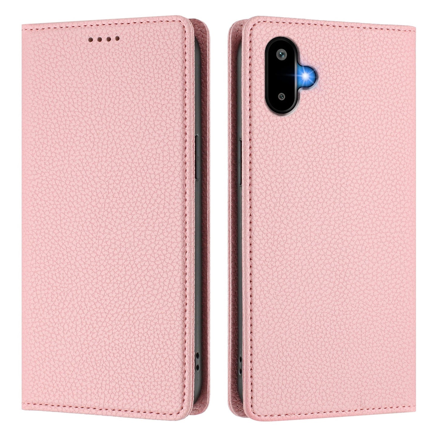 For Samsung Galaxy M06 5G / Galaxy F06 5G Wallet Case RFID Blocking Litchi Texture Leather Mobile Cover - Pink