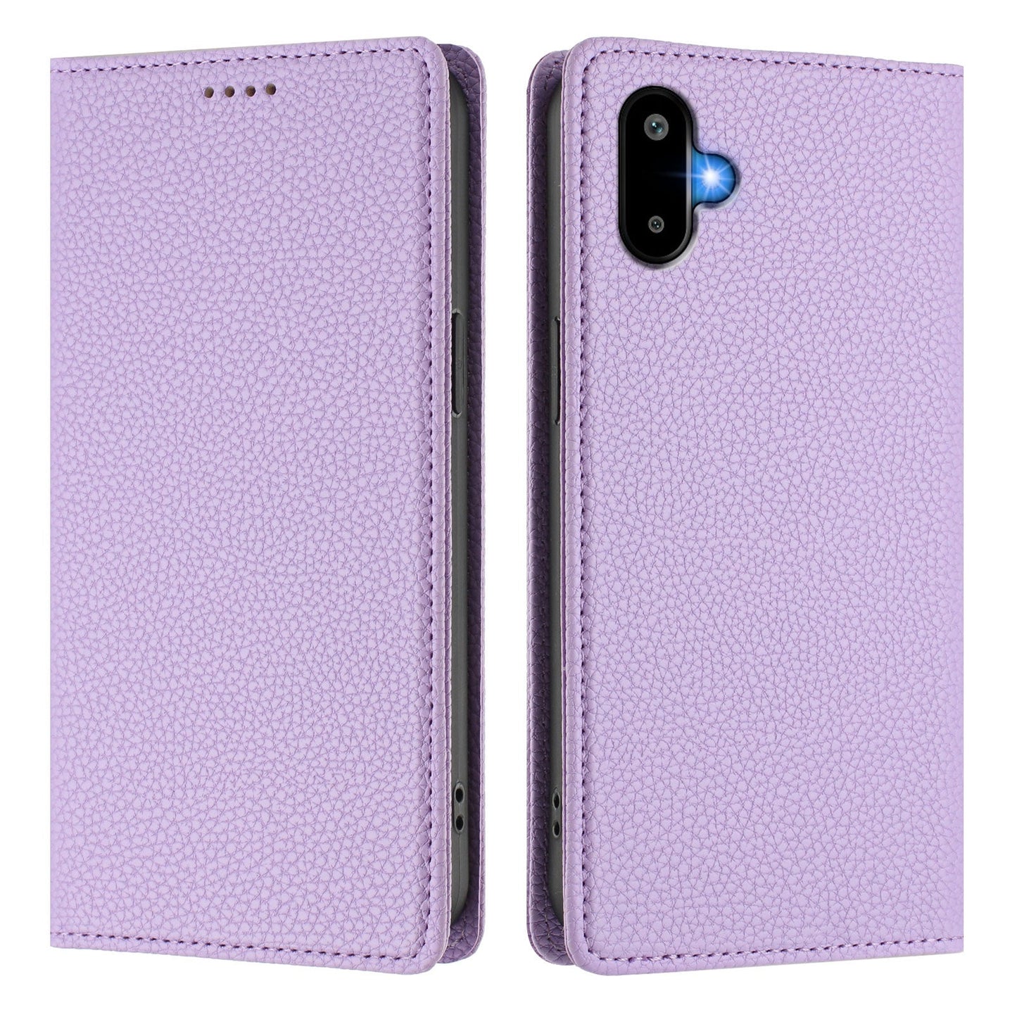 For Samsung Galaxy M06 5G / Galaxy F06 5G Wallet Case RFID Blocking Litchi Texture Leather Mobile Cover - Light Purple