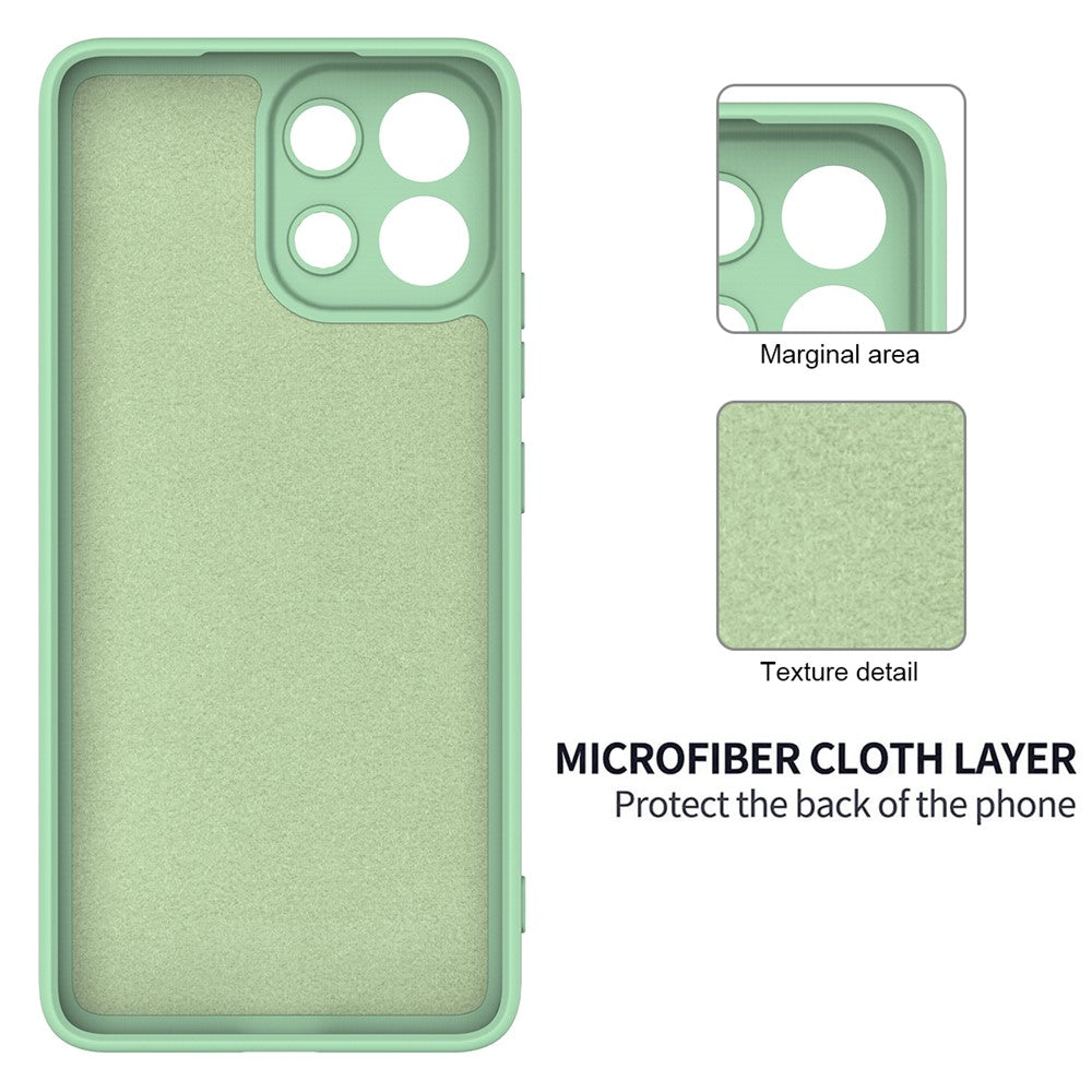 For Oppo K13 5G Liquid Silicone Case Phone Back Cover with Hand Strap - Green