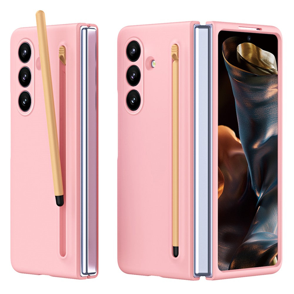 For Samsung Galaxy Z Fold7 5G Case with Stylus Hard PC Phone Back Cover - Pink
