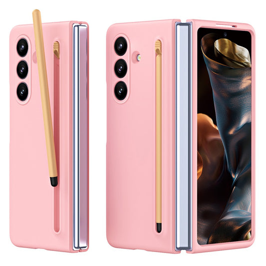 For Samsung Galaxy Z Fold7 5G Case with Stylus Hard PC Phone Back Cover - Pink