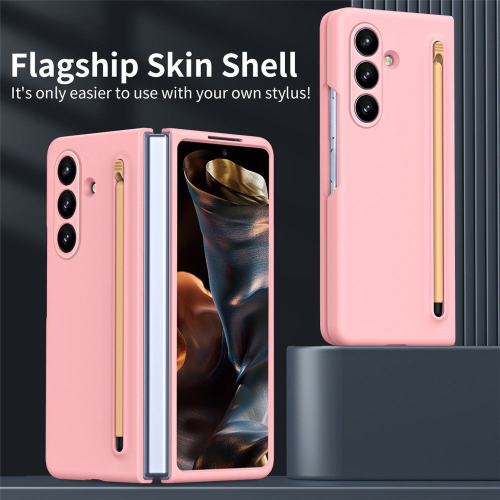 For Samsung Galaxy Z Fold7 5G Case with Stylus Hard PC Phone Back Cover - Pink