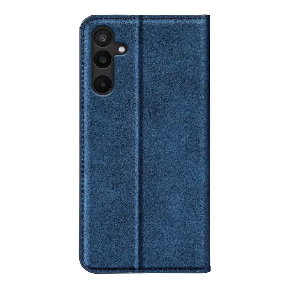 For Samsung Galaxy M16 5G Case Skin Touch Leather Wallet Phone Cover - Blue