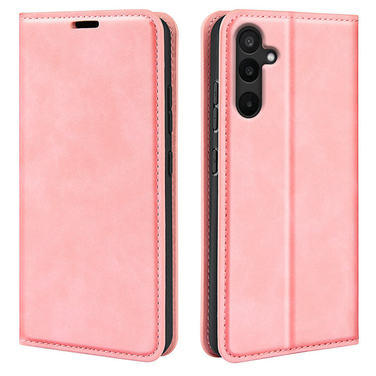 For Samsung Galaxy M16 5G Case Skin Touch Leather Wallet Phone Cover - Pink