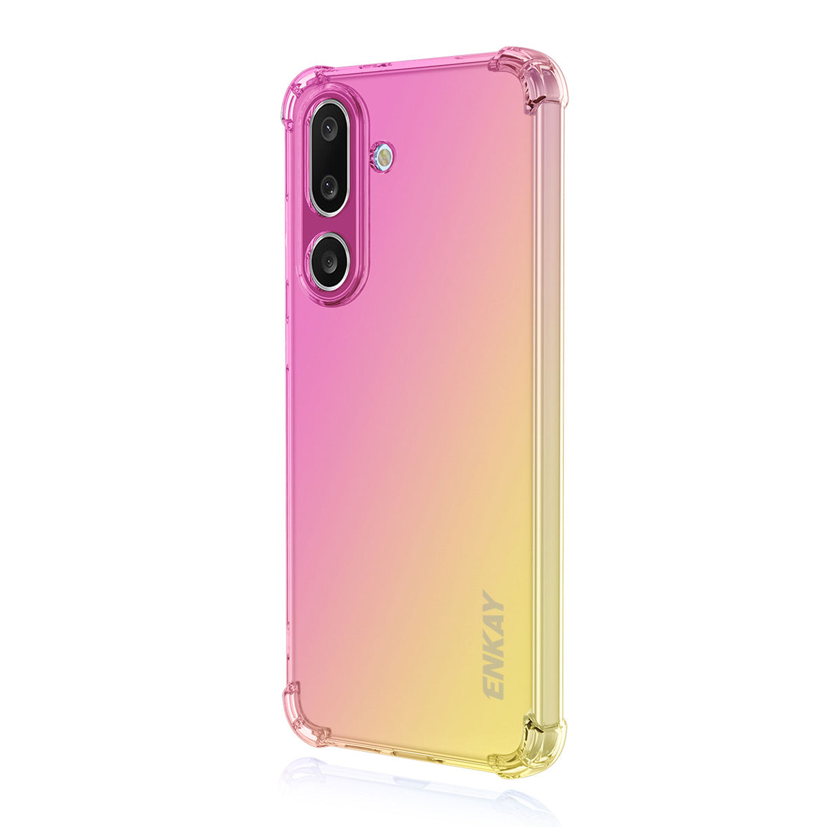 For Samsung Galaxy M56 5G TPU Case ENKAY Thickened Four Corner Drop-proof Phone Back Cover - Pink / Gold