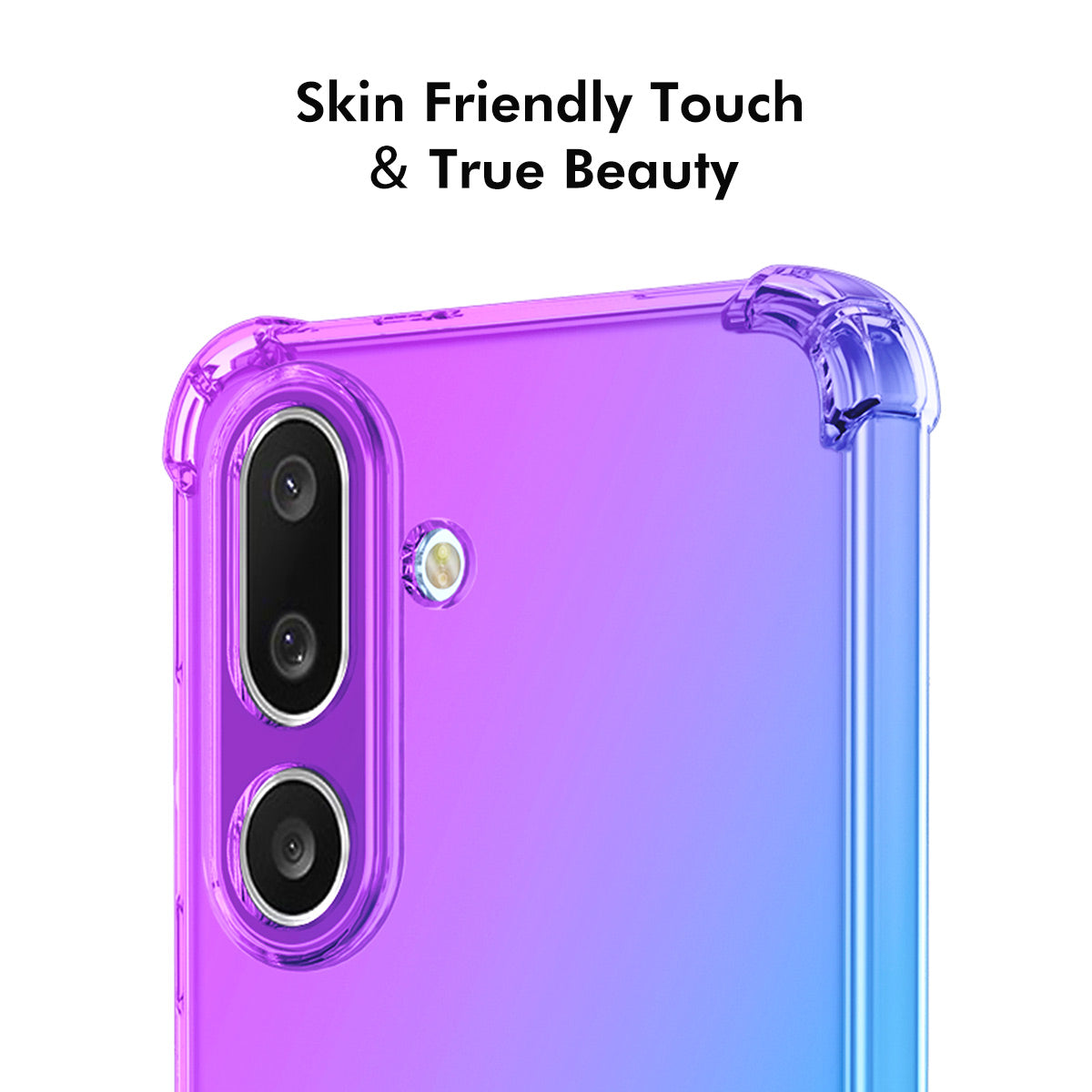For Samsung Galaxy M56 5G TPU Case ENKAY Thickened Four Corner Drop-proof Phone Back Cover - Blue / Pink