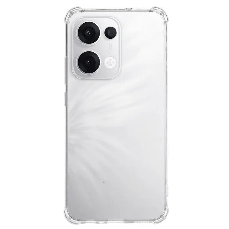For Oppo Reno13 5G (Global) TPU Case WANLONFENG WL3 Series 1.5mm Phone Cover with Tempered Glass Film - Transparent