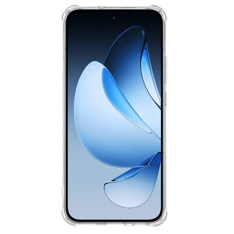 For Oppo Reno13 5G (Global) TPU Case WANLONFENG WL3 Series 1.5mm Phone Cover with Tempered Glass Film - Transparent