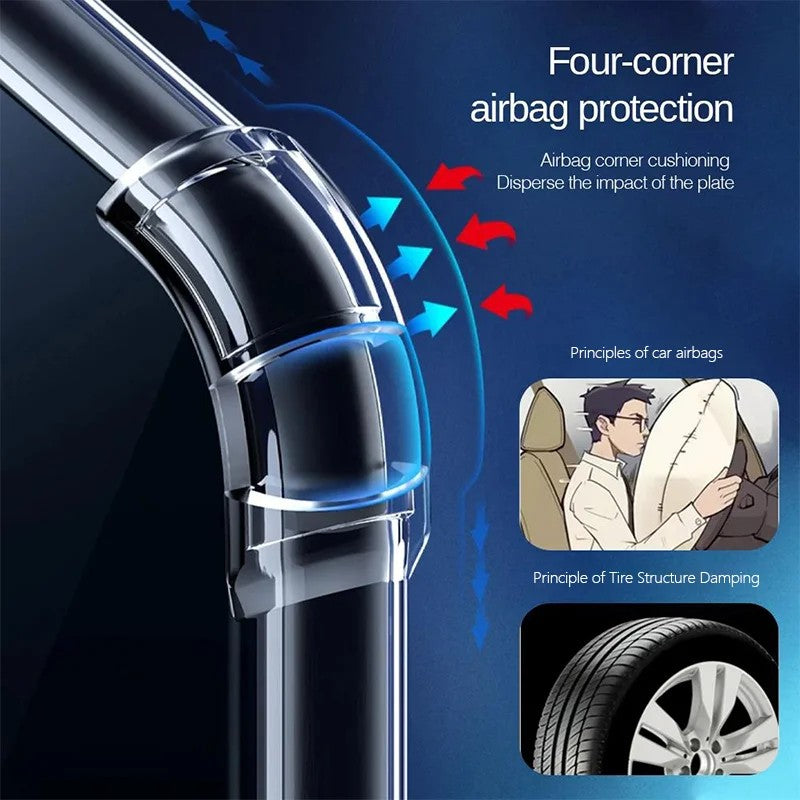 For Oppo Reno13 5G (Global) TPU Case WANLONFENG WL3 Series 1.5mm Phone Cover with Tempered Glass Film - Transparent