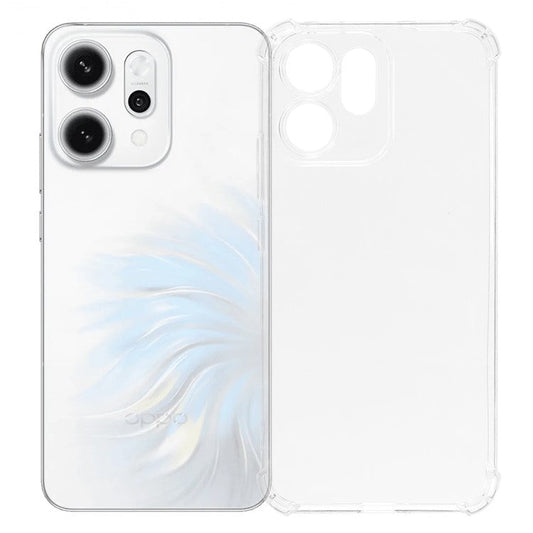 For Oppo Reno14 5G (Global) Phone Case Reinforced Four Corner Anti-Drop Clear TPU Cover