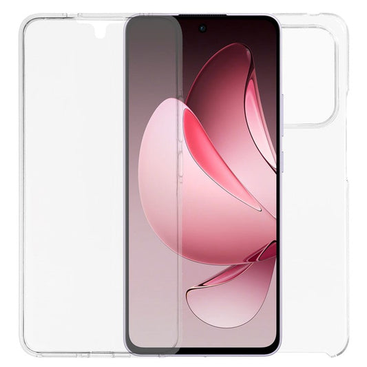 For Oppo Reno13 F 5G / 4G Case TPU Frame Clear Acrylic Back Phone Cover with PET Film