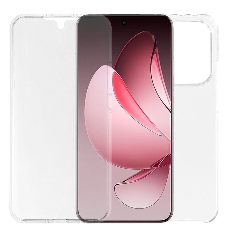 For Oppo Reno13 5G (Global) Case TPU Frame Clear Acrylic Back Phone Cover with PET Film