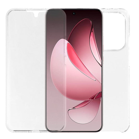 For Oppo Reno13 5G (Global) Case TPU Frame Clear Acrylic Back Phone Cover with PET Film