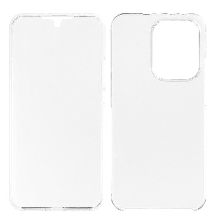 For Oppo Reno13 5G (Global) Case TPU Frame Clear Acrylic Back Phone Cover with PET Film
