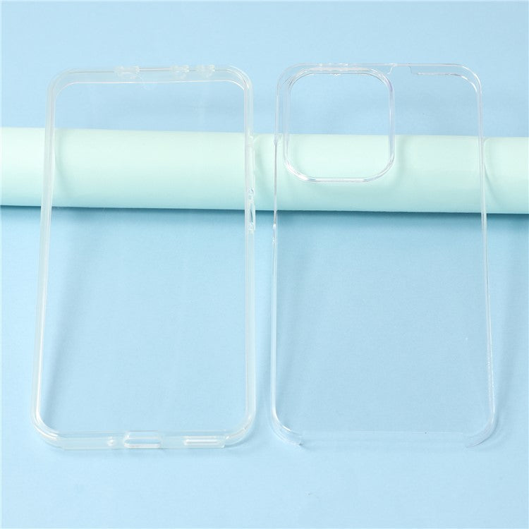 For Oppo Reno13 Pro 5G Case TPU Frame Clear Acrylic Back Phone Cover with PET Film