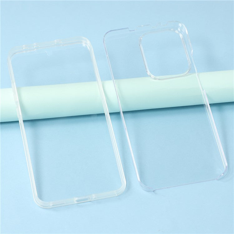 For Oppo Reno13 Pro 5G Case TPU Frame Clear Acrylic Back Phone Cover with PET Film