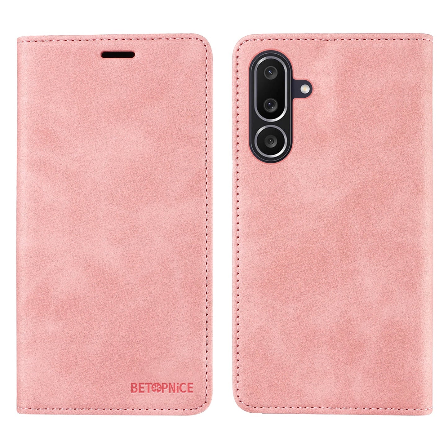 For Samsung Galaxy M56 5G Case BETOPNICE Magnetic Closure RFID Blocking Wallet Stand Leather Phone Cover - Pink