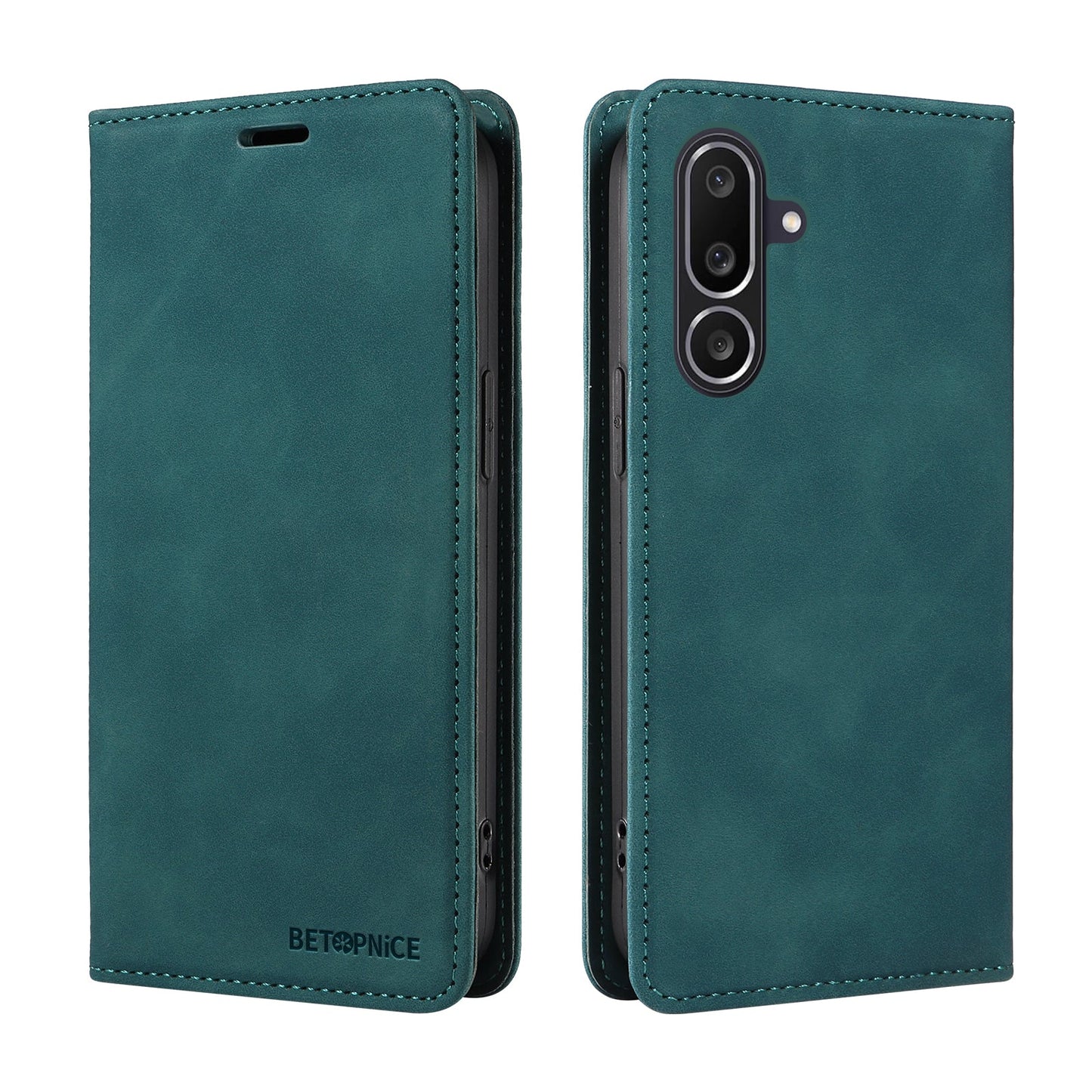 For Samsung Galaxy M56 5G Case BETOPNICE Magnetic Closure RFID Blocking Wallet Stand Leather Phone Cover - Green