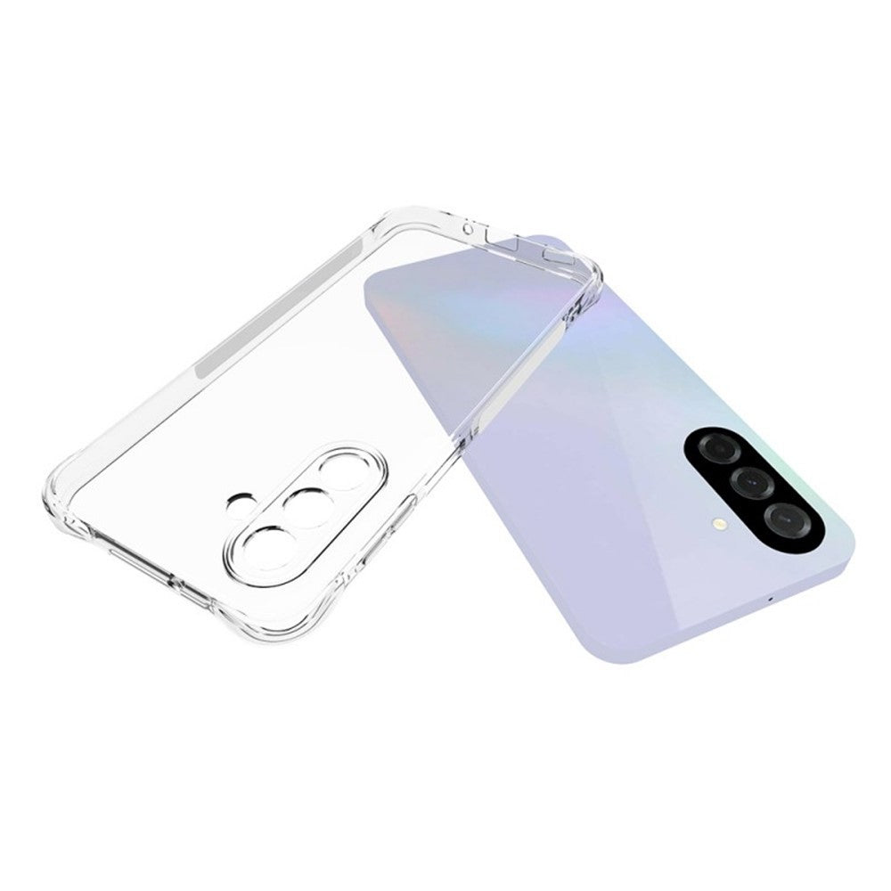 For Samsung Galaxy A17 5G Case WANLONFENG WL Series 2.0mm TPU Phone Cover with Tempered Glass Film - Transparent