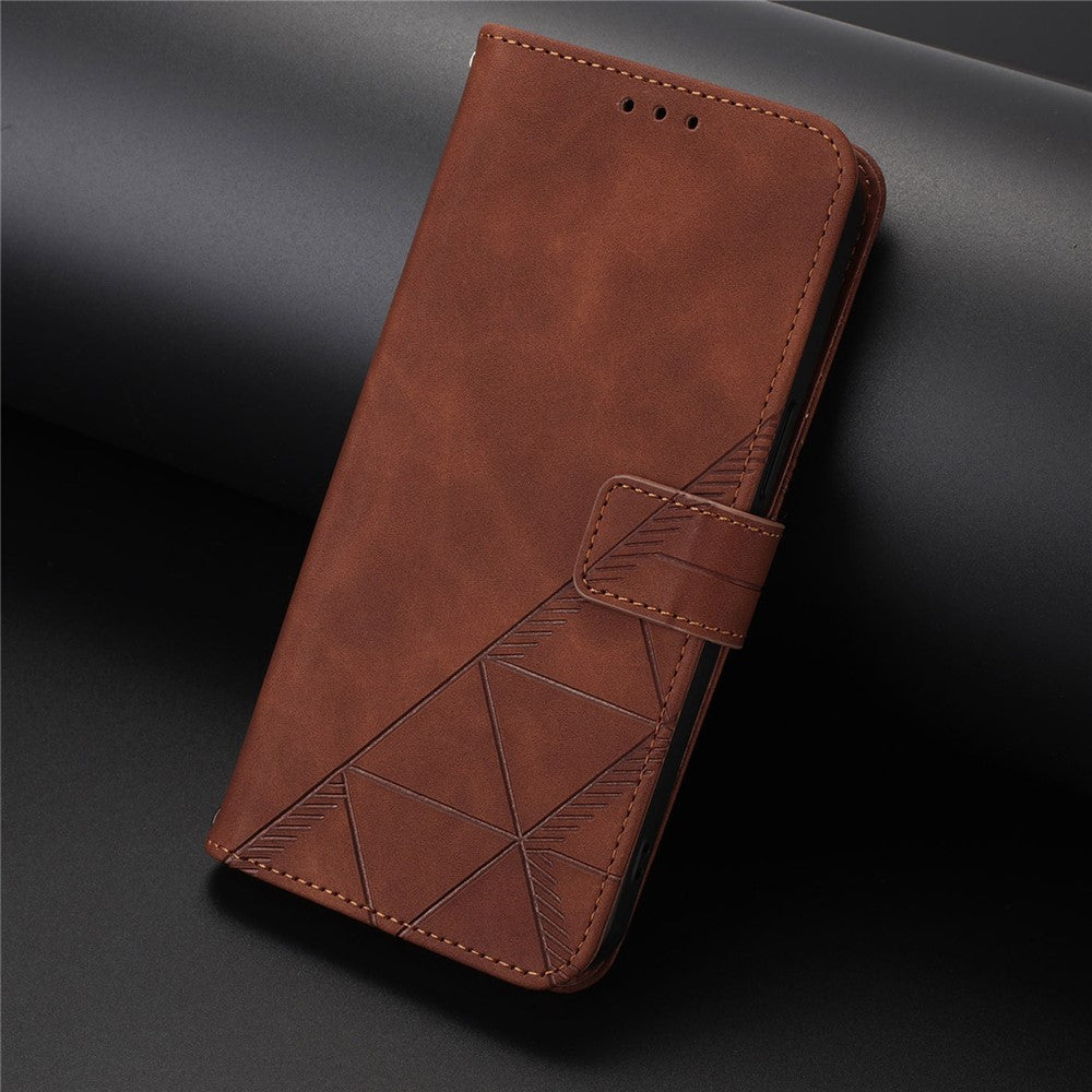For iPhone 17 Pro Max Leather Case with Hand Strap Wallet Stand Phone Cover - Brown