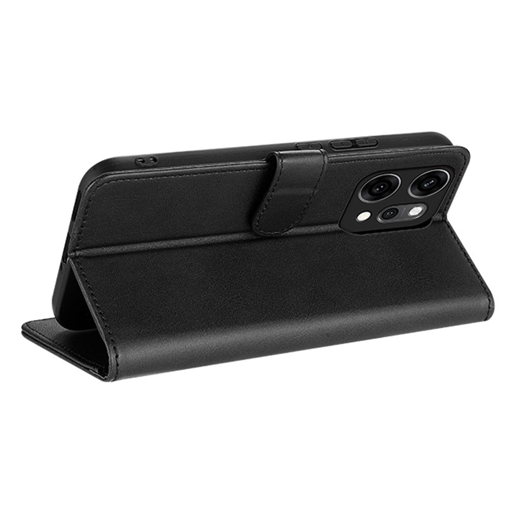 AZNS For Oppo Reno14 5G (Global) Case PU Leather Wallet Phone Cover - Black