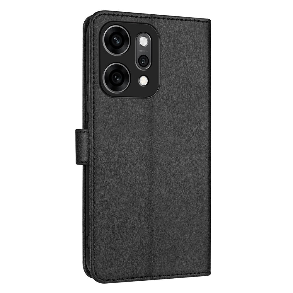AZNS For Oppo Reno14 5G (Global) Case PU Leather Wallet Phone Cover - Black