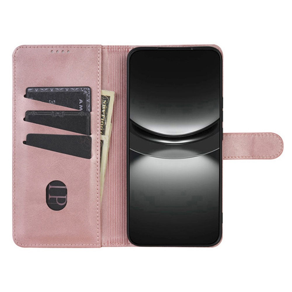 AZNS For Oppo Reno14 5G (Global) Case PU Leather Wallet Phone Cover - Rose Gold