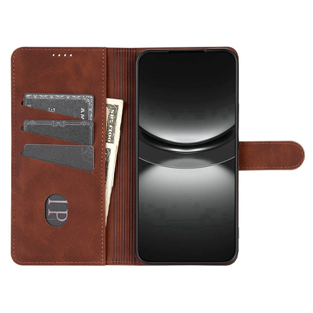 AZNS For Oppo Reno14 Pro 5G (Global) Case PU Leather Wallet Phone Cover - Brown