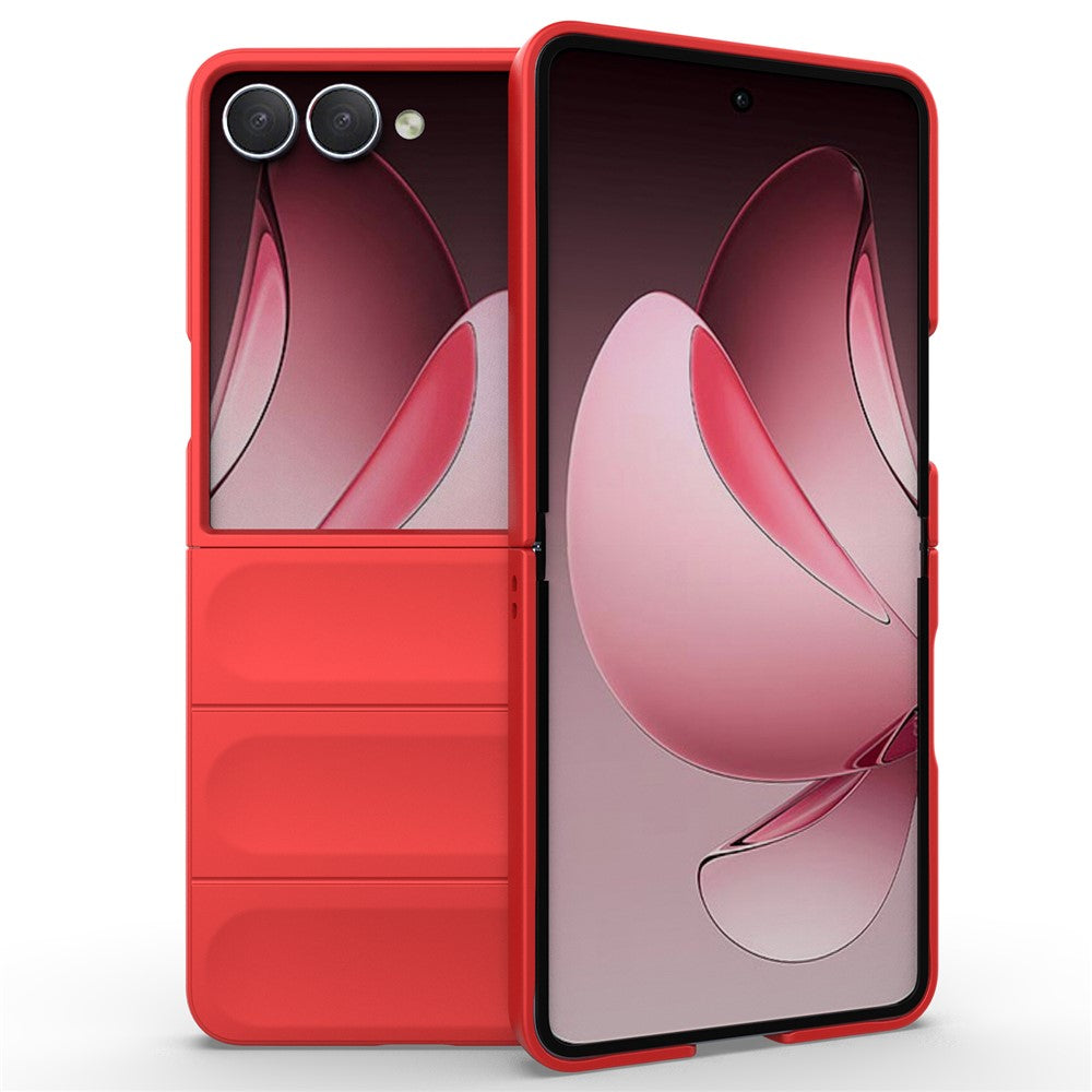 For Samsung Galaxy Z Flip7 5G Case Anti-Drop Soft TPU Rugged Phone Back Cover - Red