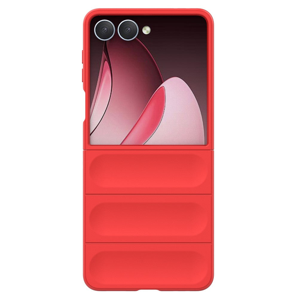 For Samsung Galaxy Z Flip7 5G Case Anti-Drop Soft TPU Rugged Phone Back Cover - Red