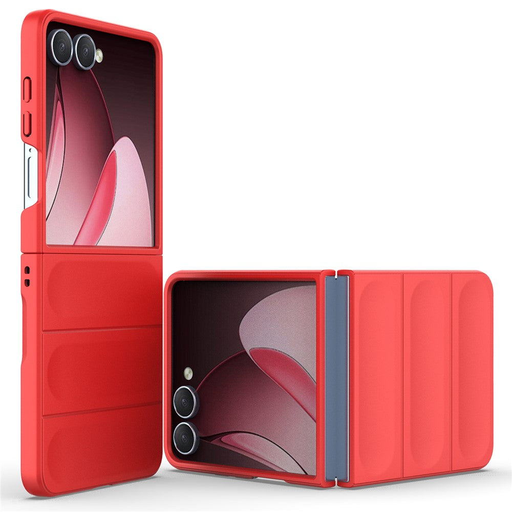 For Samsung Galaxy Z Flip7 5G Case Anti-Drop Soft TPU Rugged Phone Back Cover - Red