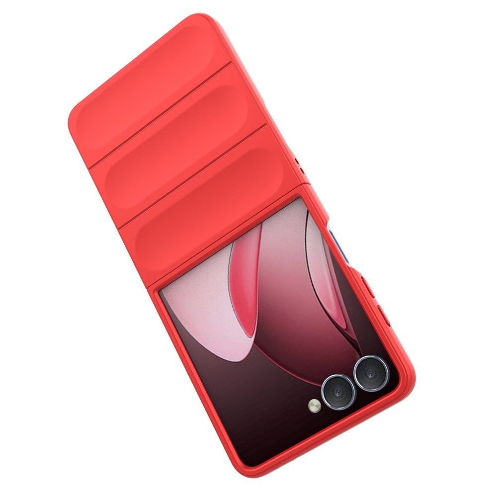 For Samsung Galaxy Z Flip7 5G Case Anti-Drop Soft TPU Rugged Phone Back Cover - Red
