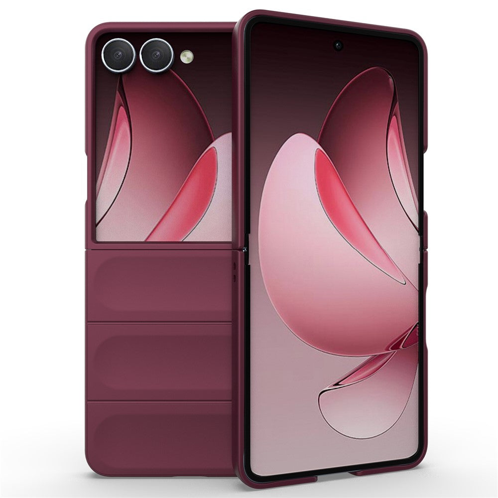 For Samsung Galaxy Z Flip7 5G Case Anti-Drop Soft TPU Rugged Phone Back Cover - Wine Red