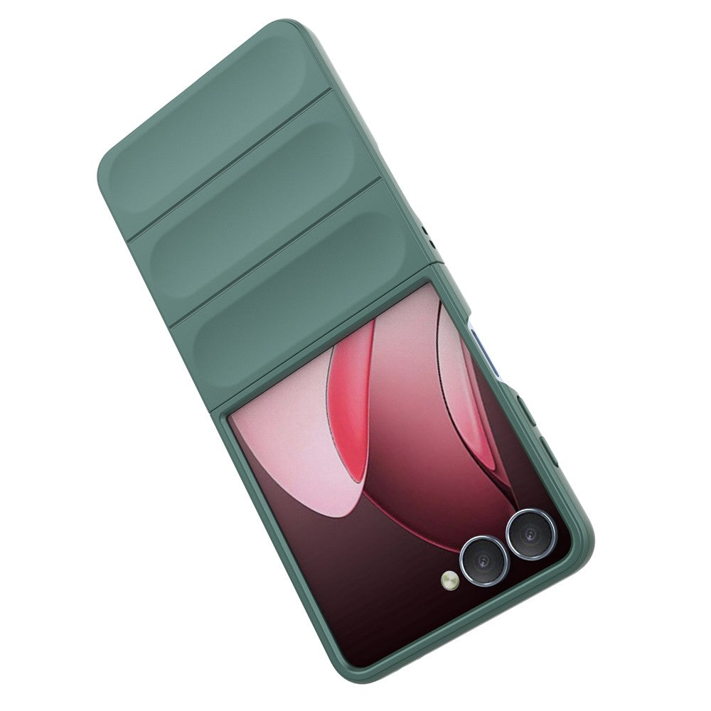 For Samsung Galaxy Z Flip7 5G Case Anti-Drop Soft TPU Rugged Phone Back Cover - Green
