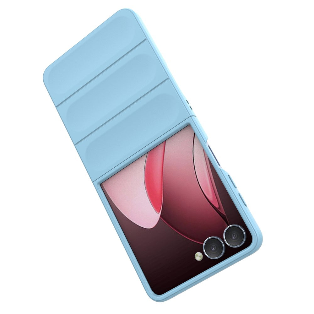 For Samsung Galaxy Z Flip7 5G Case Anti-Drop Soft TPU Rugged Phone Back Cover - Baby Blue