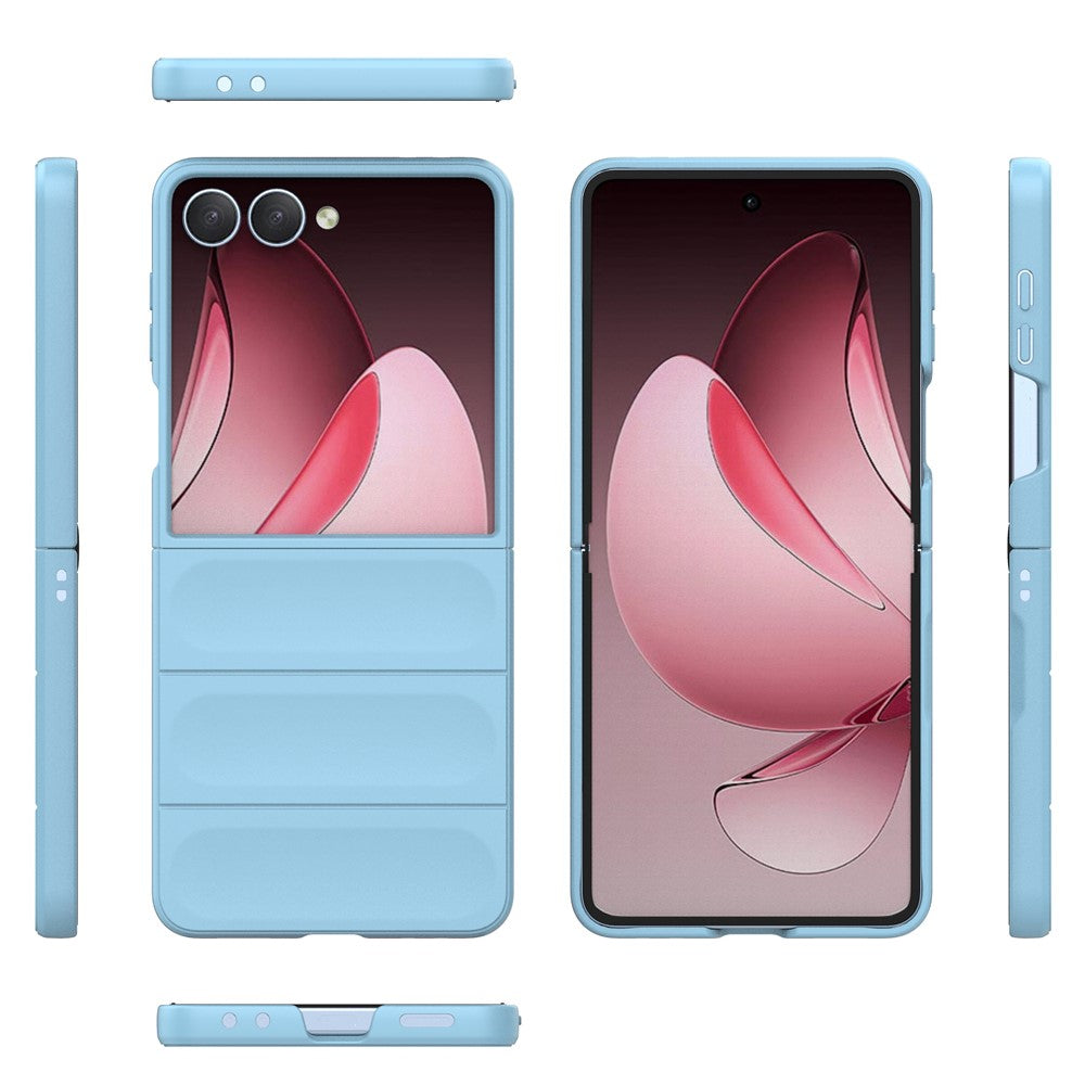 For Samsung Galaxy Z Flip7 5G Case Anti-Drop Soft TPU Rugged Phone Back Cover - Baby Blue