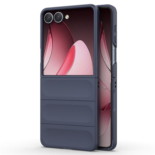 For Samsung Galaxy Z Flip7 5G Case Anti-Drop Soft TPU Rugged Phone Back Cover - Dark Blue