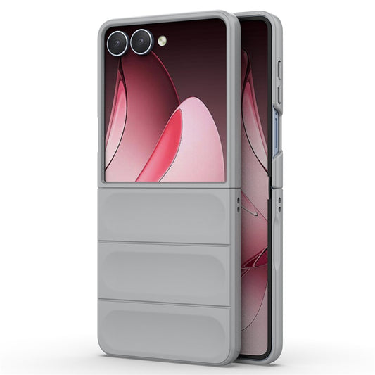 For Samsung Galaxy Z Flip7 5G Case Anti-Drop Soft TPU Rugged Phone Back Cover - Light Grey