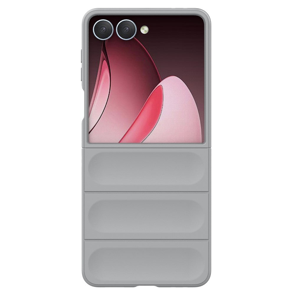 For Samsung Galaxy Z Flip7 5G Case Anti-Drop Soft TPU Rugged Phone Back Cover - Light Grey