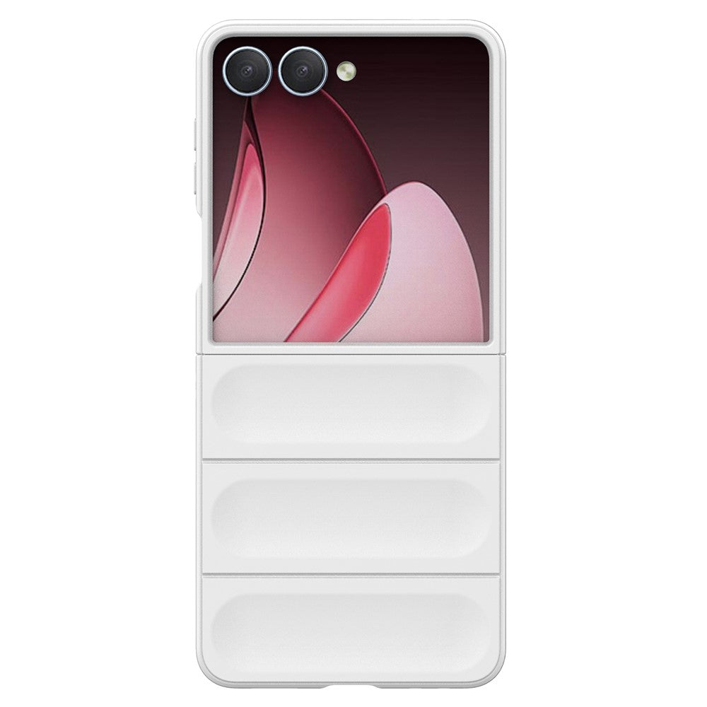 For Samsung Galaxy Z Flip7 5G Case Anti-Drop Soft TPU Rugged Phone Back Cover - White