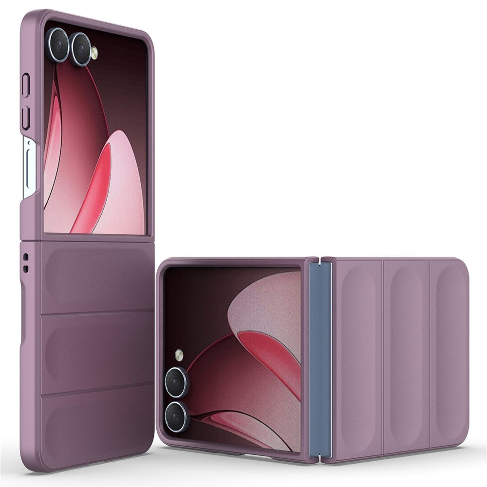 For Samsung Galaxy Z Flip7 5G Case Anti-Drop Soft TPU Rugged Phone Back Cover - Light Purple