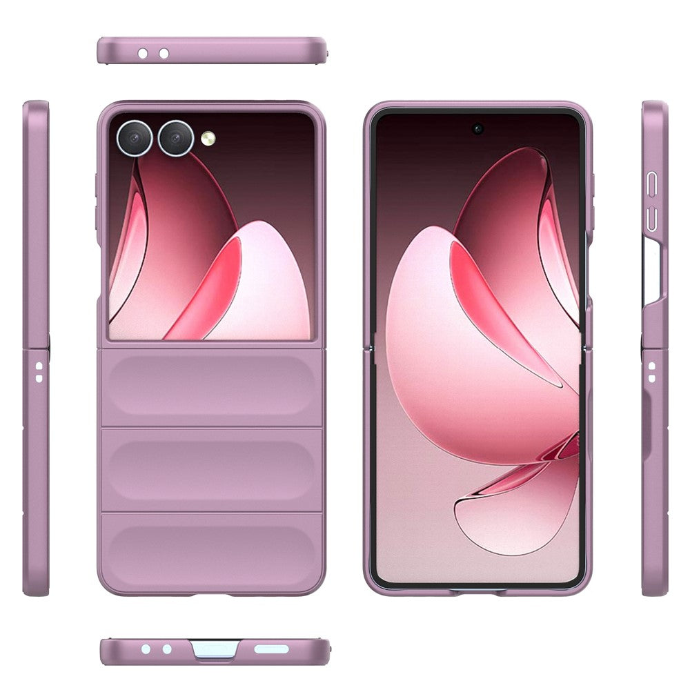 For Samsung Galaxy Z Flip7 5G Case Anti-Drop Soft TPU Rugged Phone Back Cover - Light Purple